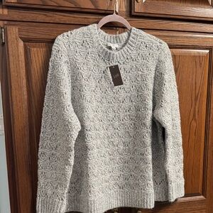 J. Jill Sparkling Sequin Textured Crewneck Sweater